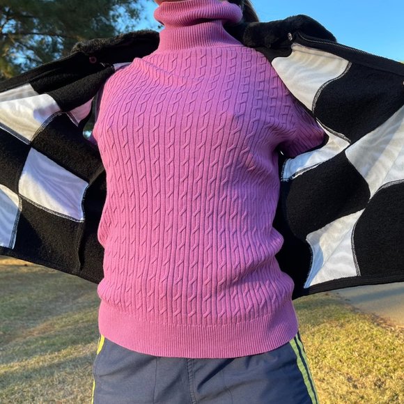 100% WOOL ZEBRA FAUX FUR COLLAR VEST - Picture 2 of 4